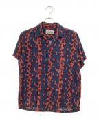WACKO MARIAワコマリア）の古着「半袖シャツ」｜ネイビー×レッド