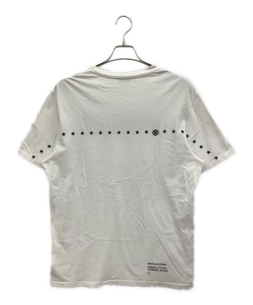 MONCLER（モンクレール）MONCLER (モンクレール) FRAGMENT DESIGN (フラグメントデザイン) 半袖カットソー ホワイト サイズ:Mの古着・服飾アイテム