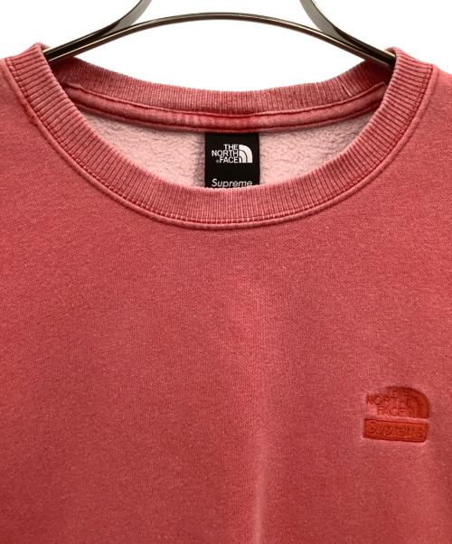 THE NORTH FACE（ザ ノース フェイス）THE NORTH FACE (ザ ノース フェイス) SUPREME (シュプリーム) 21SS Pigment Crewneck ピンク サイズ:Lの古着・服飾アイテム