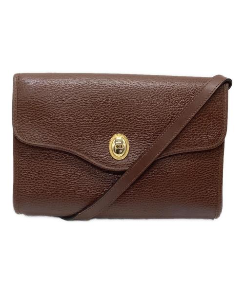 Christian Dior（クリスチャン ディオール）Christian Dior (クリスチャン ディオール) レザーショルダーバッグ ブラウン サイズ:−の古着・服飾アイテム
