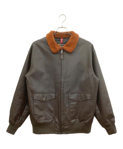 ALPHA（アルファ）ALPHA (アルファ) フライトジャケット ブラウン サイズ:Lの古着・服飾アイテム