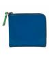 COMME des GARCONS（コムデギャルソン）の古着「LEATHER ZIP FLUO WALLET」｜ブルー×レッド