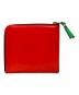 COMME des GARCONS (コムデギャルソン) LEATHER ZIP FLUO WALLET ブルー×レッド サイズ:−：8000円