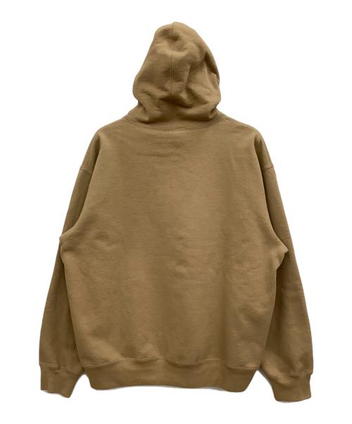 SUPREME（シュプリーム）SUPREME (シュプリーム) Micro Logo Hooded Sweatshirt ライトタン サイズ:Lの古着・服飾アイテム