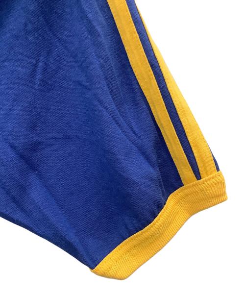 adidas（アディダス）adidas (アディダス) 半袖カットソー イエロー×ブルー サイズ:Lの古着・服飾アイテム