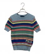 POLO RALPH LAURENポロ・ラルフローレン）の古着「薄手ニット」｜ブルー×ピンク