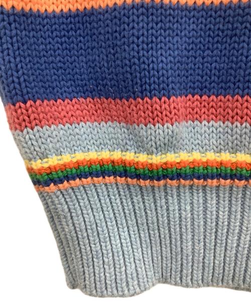 POLO RALPH LAUREN（ポロ・ラルフローレン）POLO RALPH LAUREN (ポロ・ラルフローレン) 薄手ニット ブルー×ピンク サイズ:XSの古着・服飾アイテム