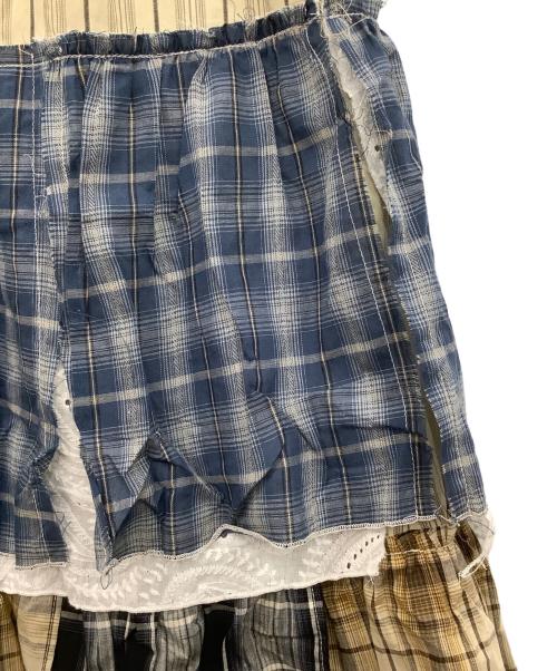 UNGRID（アングリッド）UNGRID (アングリッド) アングリッド リメイクチェックマキシスカート ベージュ サイズ:Fの古着・服飾アイテム