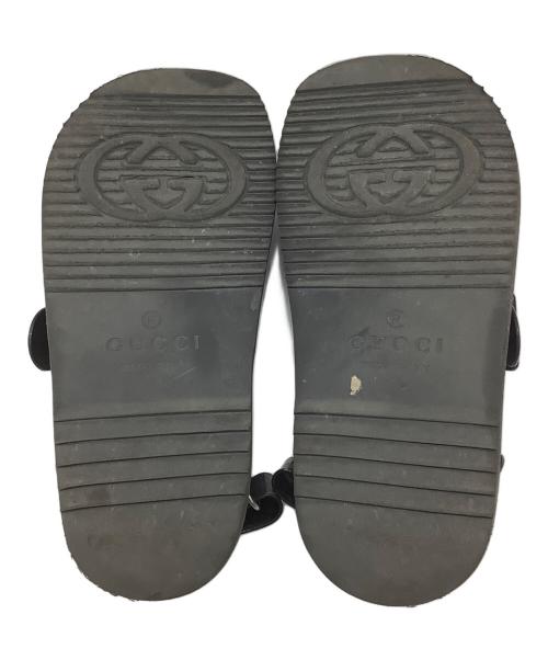 GUCCI（グッチ）GUCCI (グッチ) ミニダブルGサンダル ブラック サイズ:34の古着・服飾アイテム