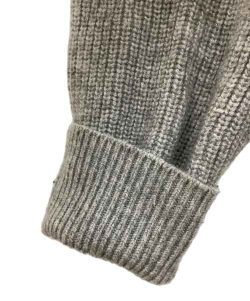 maison kitsune（メゾンキツネ）maison kitsune (メゾンキツネ) ボールドフォックスヘッド ハーフジップニット グレー サイズ:XSの古着・服飾アイテム