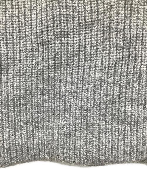 maison kitsune（メゾンキツネ）maison kitsune (メゾンキツネ) ボールドフォックスヘッド ハーフジップニット グレー サイズ:XSの古着・服飾アイテム