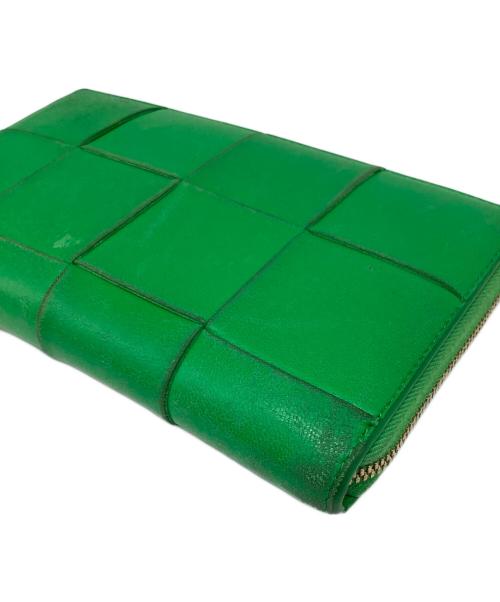 BOTTEGA VENETA（ボッテガベネタ）BOTTEGA VENETA (ボッテガベネタ) カセットラウンドファスナーウォレット グリーン サイズ:−の古着・服飾アイテム
