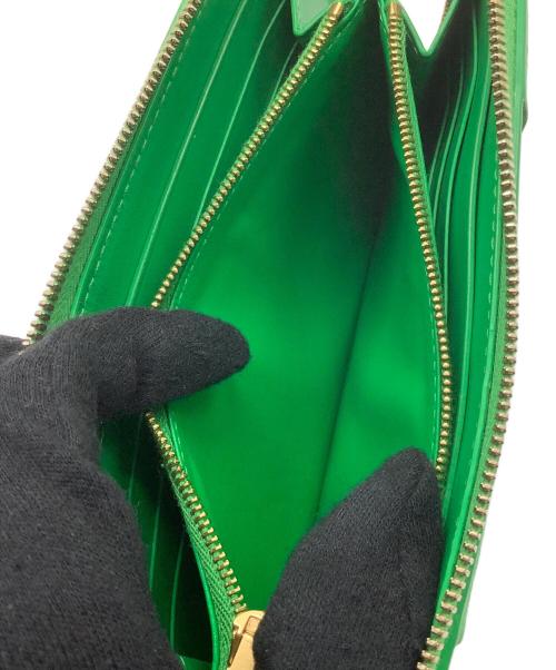 BOTTEGA VENETA（ボッテガベネタ）BOTTEGA VENETA (ボッテガベネタ) カセットラウンドファスナーウォレット グリーン サイズ:−の古着・服飾アイテム