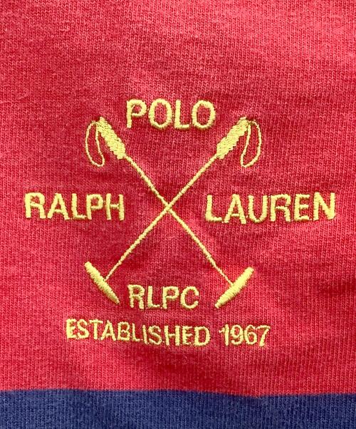 POLO RALPH LAUREN（ポロ・ラルフローレン）POLO RALPH LAUREN (ポロ・ラルフローレン) ポロシャツ ネイビー×レッド サイズ:Mの古着・服飾アイテム