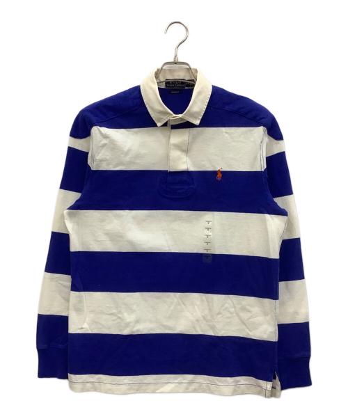 POLO RALPH LAUREN（ポロ・ラルフローレン）POLO RALPH LAUREN (ポロ・ラルフローレン) ポロシャツ ブルー×ホワイト サイズ:Mの古着・服飾アイテム