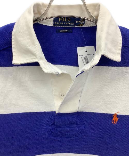POLO RALPH LAUREN（ポロ・ラルフローレン）POLO RALPH LAUREN (ポロ・ラルフローレン) ポロシャツ ブルー×ホワイト サイズ:Mの古着・服飾アイテム