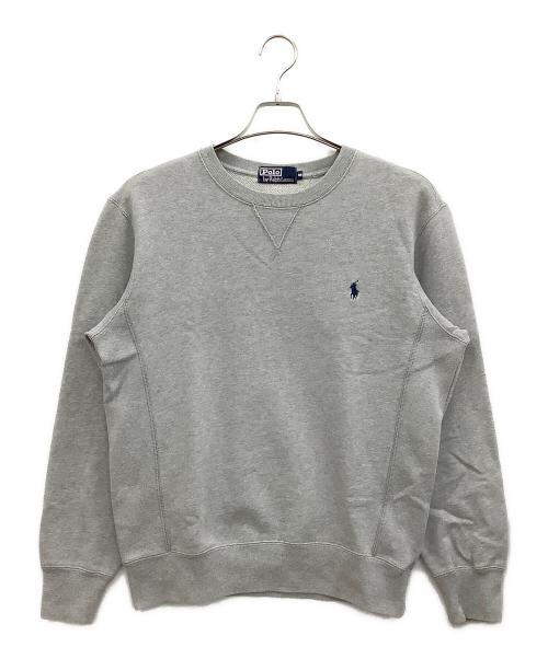 POLO RALPH LAUREN（ポロ・ラルフローレン）POLO RALPH LAUREN (ポロ・ラルフローレン) クルーネックスウェット グレー サイズ:Mの古着・服飾アイテム