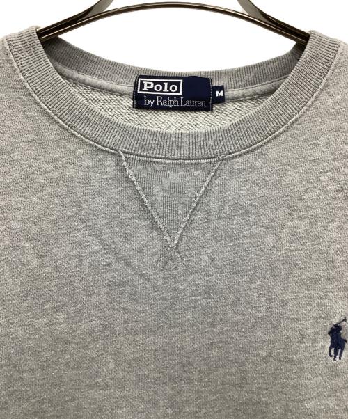 POLO RALPH LAUREN（ポロ・ラルフローレン）POLO RALPH LAUREN (ポロ・ラルフローレン) クルーネックスウェット グレー サイズ:Mの古着・服飾アイテム