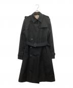 BURBERRY LONDONバーバリーロンドン）の古着「裏ノバチェックトレンチコート」｜ブラック