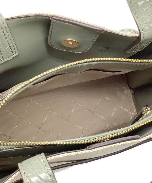 MICHAEL KORS（マイケルコース）MICHAEL KORS (マイケルコース) 2WAYショルダーバッグ ベージュ×カーキの古着・服飾アイテム