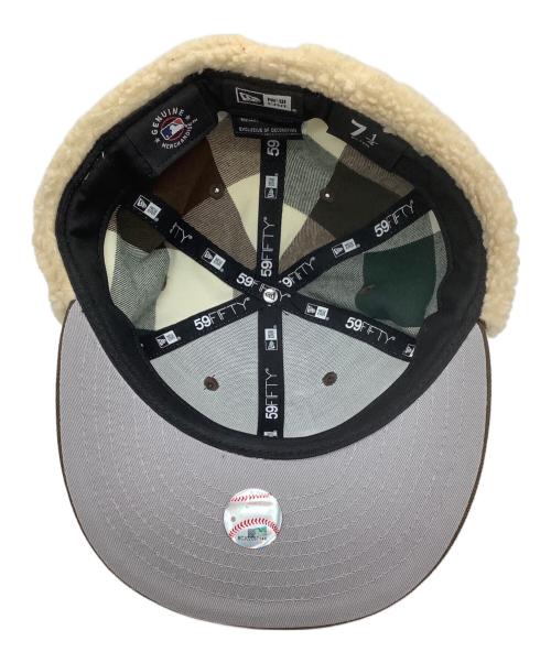 New Era（ニューエラ）New Era (ニューエラ) 59FIFTY Dog EarLACK LABEL FW23 ダークグリーンチェック サイズ:7 1/4 57.7cmの古着・服飾アイテム