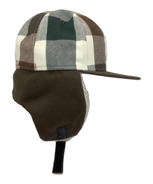 New Era（ニューエラ）New Era (ニューエラ) 59FIFTY Dog EarLACK LABEL FW23 ダークグリーンチェック サイズ:7 1/4 57.7cmの古着・服飾アイテム