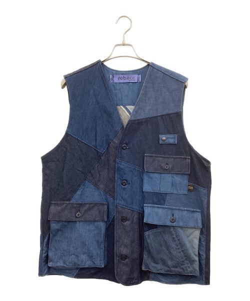 rebear by johnbull（リベアバイジョンブル）rebear by johnbull (リベアバイジョンブル) デニムベスト ネイビー サイズ:Fの古着・服飾アイテム