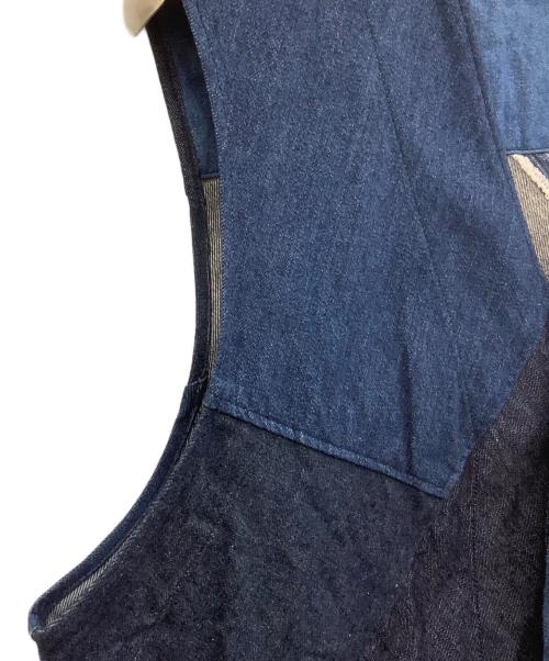 rebear by johnbull（リベアバイジョンブル）rebear by johnbull (リベアバイジョンブル) デニムベスト ネイビー サイズ:Fの古着・服飾アイテム