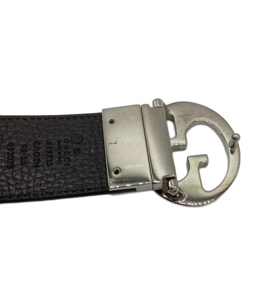 GUCCI（グッチ）GUCCI (グッチ) レザーベルト ブラック サイズ:95の古着・服飾アイテム