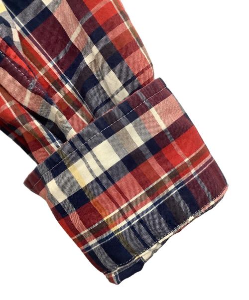 Vivienne Westwood man（ヴィヴィアン ウェストウッド マン）Vivienne Westwood man (ヴィヴィアン ウェストウッド マン) 長袖シャツ レッド×ネイビー サイズ:48の古着・服飾アイテム
