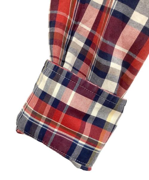 Vivienne Westwood man（ヴィヴィアン ウェストウッド マン）Vivienne Westwood man (ヴィヴィアン ウェストウッド マン) 長袖シャツ レッド×ネイビー サイズ:48の古着・服飾アイテム