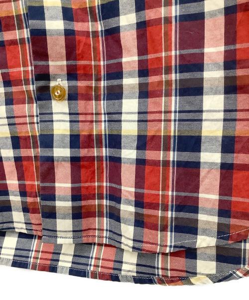 Vivienne Westwood man（ヴィヴィアン ウェストウッド マン）Vivienne Westwood man (ヴィヴィアン ウェストウッド マン) 長袖シャツ レッド×ネイビー サイズ:48の古着・服飾アイテム