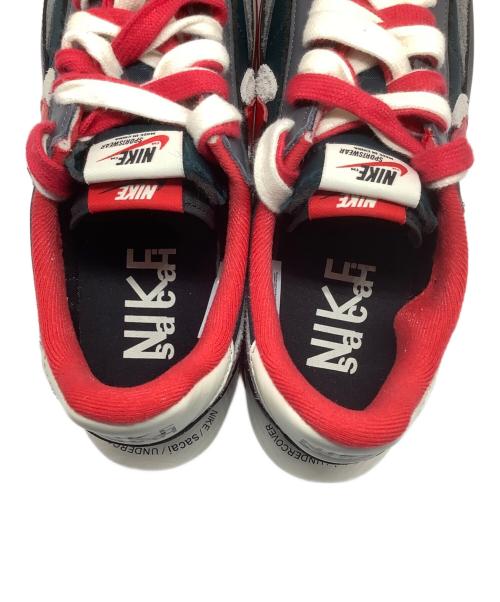NIKE（ナイキ）NIKE (ナイキ) sacai (サカイ) UNDERCOVER (アンダーカバー) スニーカー ネイビー×レッド サイズ:27の古着・服飾アイテム