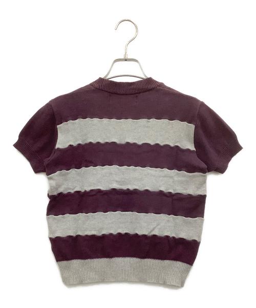 tricot COMME des GARCONS（トリココムデギャルソン）tricot COMME des GARCONS (トリココムデギャルソン) 薄手ニット パープル×グレー サイズ:−の古着・服飾アイテム