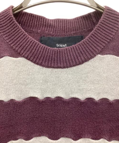 tricot COMME des GARCONS（トリココムデギャルソン）tricot COMME des GARCONS (トリココムデギャルソン) 薄手ニット パープル×グレー サイズ:−の古着・服飾アイテム