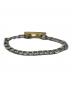 DIESEL (ディーゼル) ロゴブレスレット シルバー×ゴールド：7000円