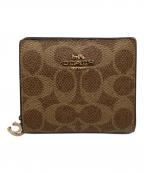 COACHコーチ）の古着「スナップウォレット」｜ベージュ