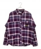 PALACEパレス）の古着「Lumber Yak Patch Overshirt」｜パープル