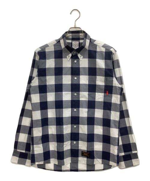 WTAPS（ダブルタップス）WTAPS (ダブルタップス) 長袖シャツ ブルー×ホワイト サイズ:Lの古着・服飾アイテム