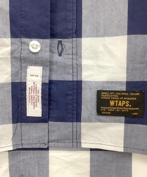 WTAPS（ダブルタップス）WTAPS (ダブルタップス) 長袖シャツ ブルー×ホワイト サイズ:Lの古着・服飾アイテム