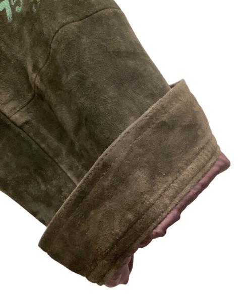 AVIREX（アヴィレックス）AVIREX (アヴィレックス) SHEEP SUEDE TRACK JACKET ブラウン サイズ:XLの古着・服飾アイテム