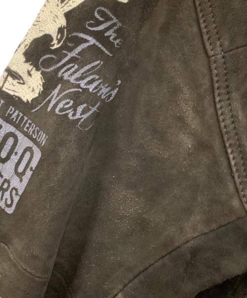 AVIREX（アヴィレックス）AVIREX (アヴィレックス) SHEEP SUEDE TRACK JACKET ブラウン サイズ:XLの古着・服飾アイテム