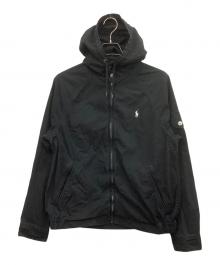 POLO RALPH LAUREN（ポロ・ラルフローレン）の古着「フーデッドジャケット」｜ブラック