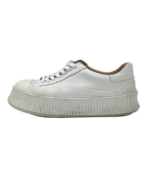 JIL SANDER（ジルサンダー）JIL SANDER (ジルサンダー) ローカットスニーカー ホワイト サイズ:40の古着・服飾アイテム