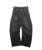 CONZ×Dickiesコンズ×ディッキーズ）の古着「DUCK DOUBLE KNEE CURVED LEG PANTS」｜ブラック
