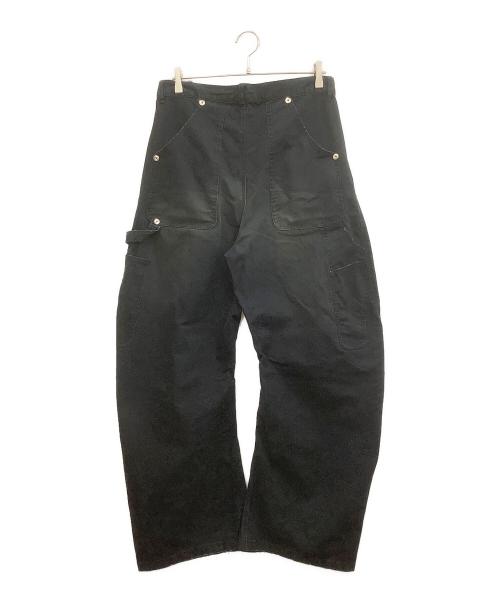 CONZ（コンズ）CONZ (コンズ) Dickies (ディッキーズ) DUCK DOUBLE KNEE CURVED LEG PANTS ブラック サイズ:2の古着・服飾アイテム