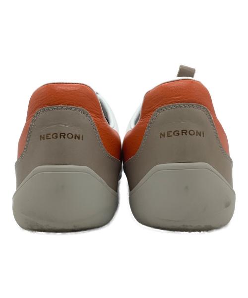 negroni（ネグローニ）negroni (ネグローニ) ドライビングシューズ ホワイト×オレンジ サイズ:26の古着・服飾アイテム