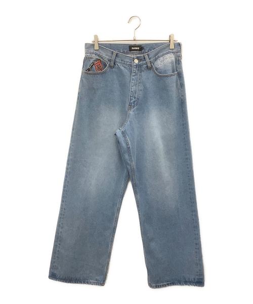 X-LARGE（エクストララージ）X-LARGE (エクストララージ) EMBROIDERED DENIM PANTS インディゴ サイズ:32inchの古着・服飾アイテム