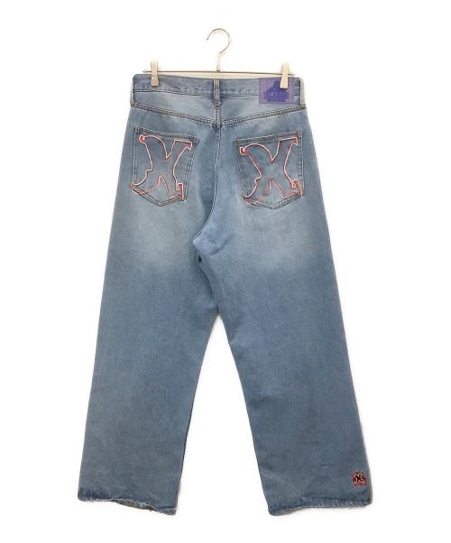 X-LARGE（エクストララージ）X-LARGE (エクストララージ) EMBROIDERED DENIM PANTS インディゴ サイズ:32inchの古着・服飾アイテム