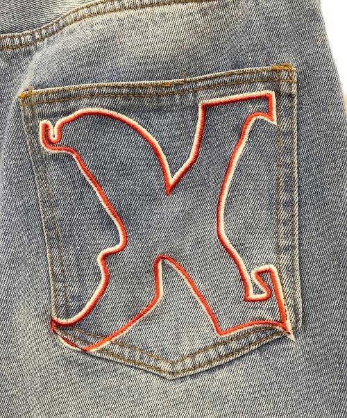 X-LARGE（エクストララージ）X-LARGE (エクストララージ) EMBROIDERED DENIM PANTS インディゴ サイズ:32inchの古着・服飾アイテム
